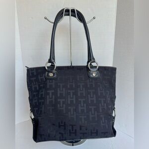 Tommy Hilfiger Black Monogram Tote Bag